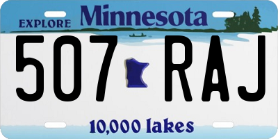 MN license plate 507RAJ