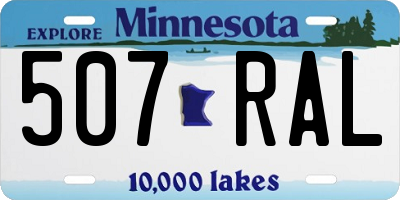 MN license plate 507RAL