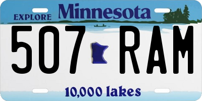 MN license plate 507RAM