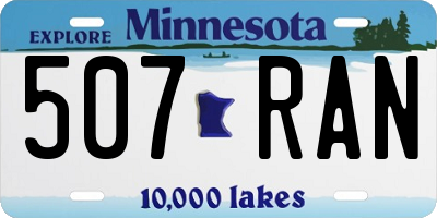 MN license plate 507RAN