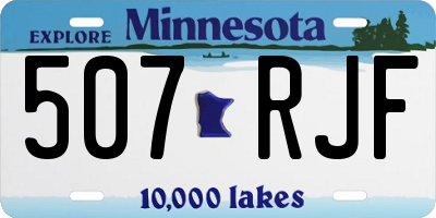 MN license plate 507RJF
