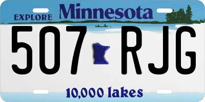 MN license plate 507RJG