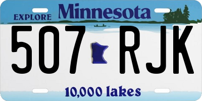 MN license plate 507RJK