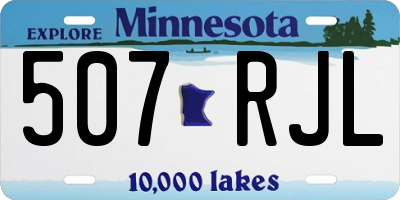 MN license plate 507RJL