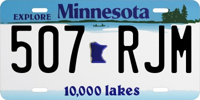 MN license plate 507RJM