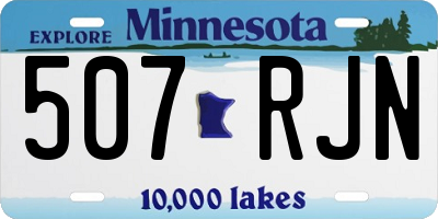 MN license plate 507RJN