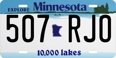 MN license plate 507RJO