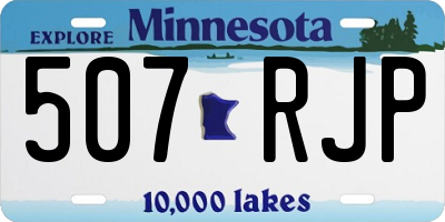 MN license plate 507RJP
