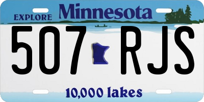 MN license plate 507RJS