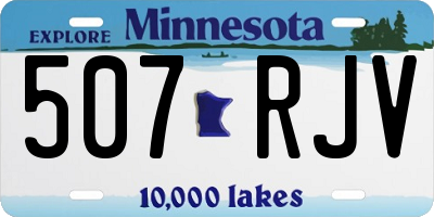 MN license plate 507RJV