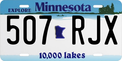 MN license plate 507RJX