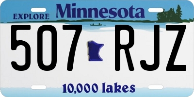 MN license plate 507RJZ