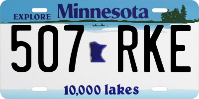 MN license plate 507RKE