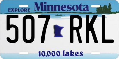 MN license plate 507RKL