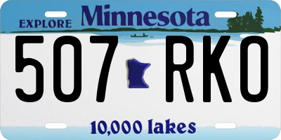 MN license plate 507RKO