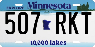 MN license plate 507RKT