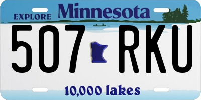 MN license plate 507RKU
