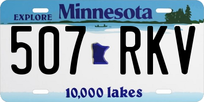 MN license plate 507RKV