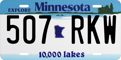 MN license plate 507RKW