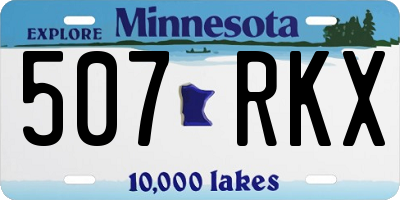 MN license plate 507RKX