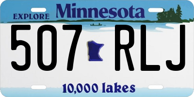 MN license plate 507RLJ