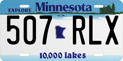 MN license plate 507RLX