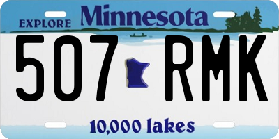 MN license plate 507RMK