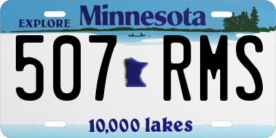 MN license plate 507RMS
