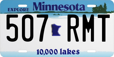 MN license plate 507RMT
