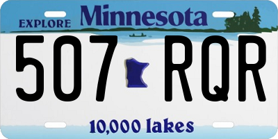 MN license plate 507RQR