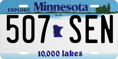 MN license plate 507SEN