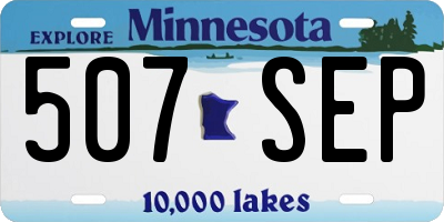 MN license plate 507SEP