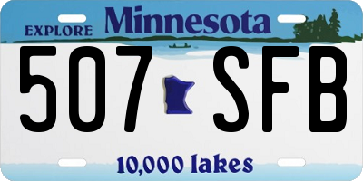 MN license plate 507SFB