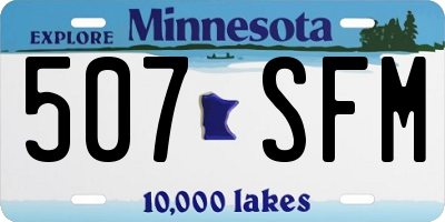 MN license plate 507SFM