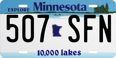 MN license plate 507SFN