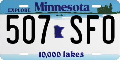 MN license plate 507SFO