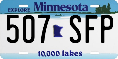MN license plate 507SFP