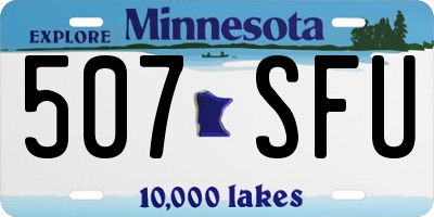 MN license plate 507SFU