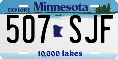 MN license plate 507SJF