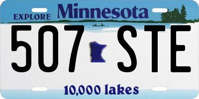 MN license plate 507STE
