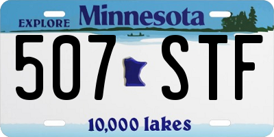 MN license plate 507STF