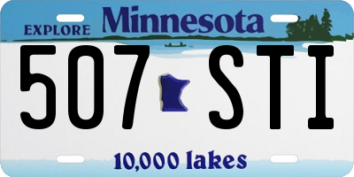 MN license plate 507STI