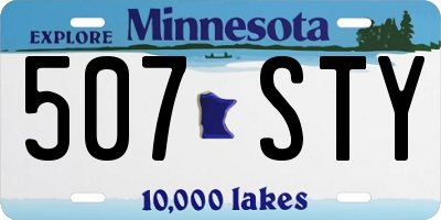 MN license plate 507STY