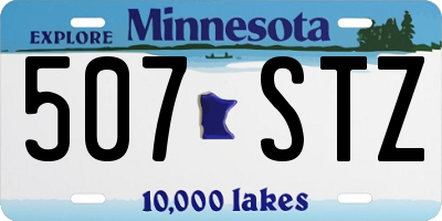 MN license plate 507STZ