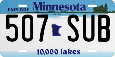 MN license plate 507SUB