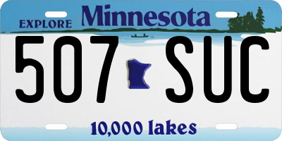 MN license plate 507SUC