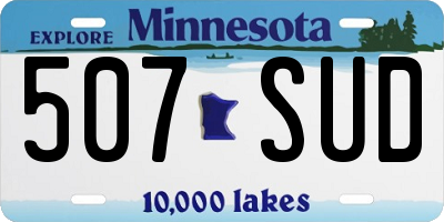 MN license plate 507SUD