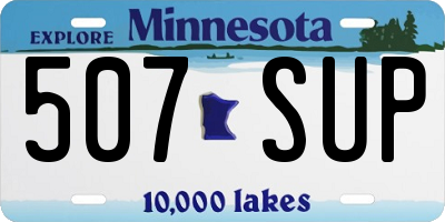 MN license plate 507SUP