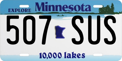 MN license plate 507SUS