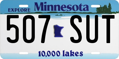 MN license plate 507SUT